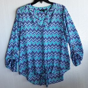 Blue & purple tunic size L, like new